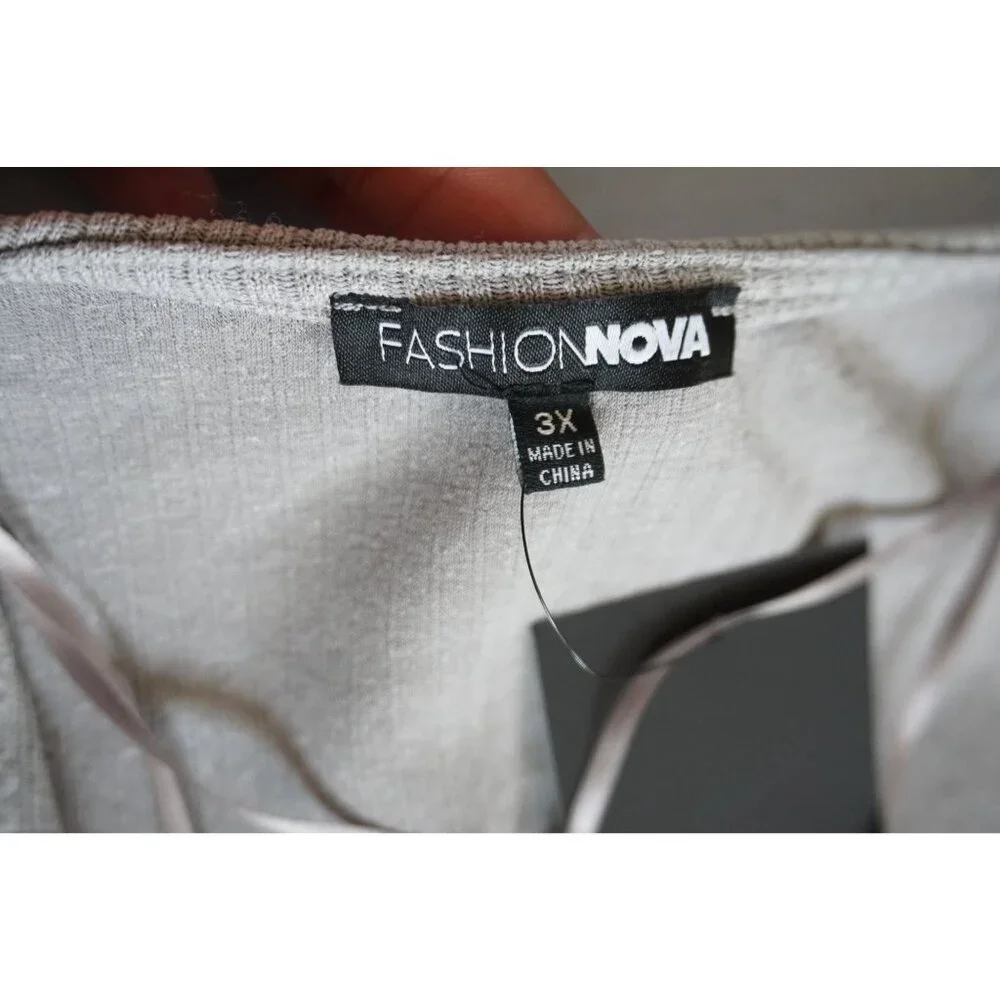 Fashion Nova Women Gray Open-Front Cardigan – Size 3X (NWT) - Picture 3 of 9